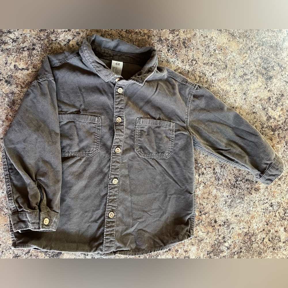 H&M Charcoal Button-Down Shirt for Kids